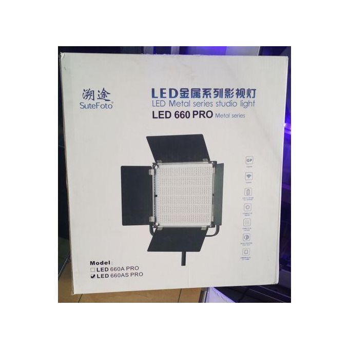 Lampe de studio LED Pro LED 660 avec sac pour trépied