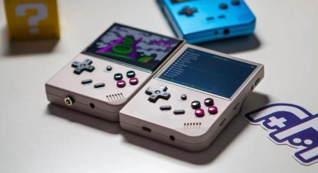 Console de Jeux,R36s Console de Jeu Portable, Carte TF 128 Go, Console de Jeu Portable rétro IPS 3,5 Pouces avec Batterie 3500 mAh (128G)