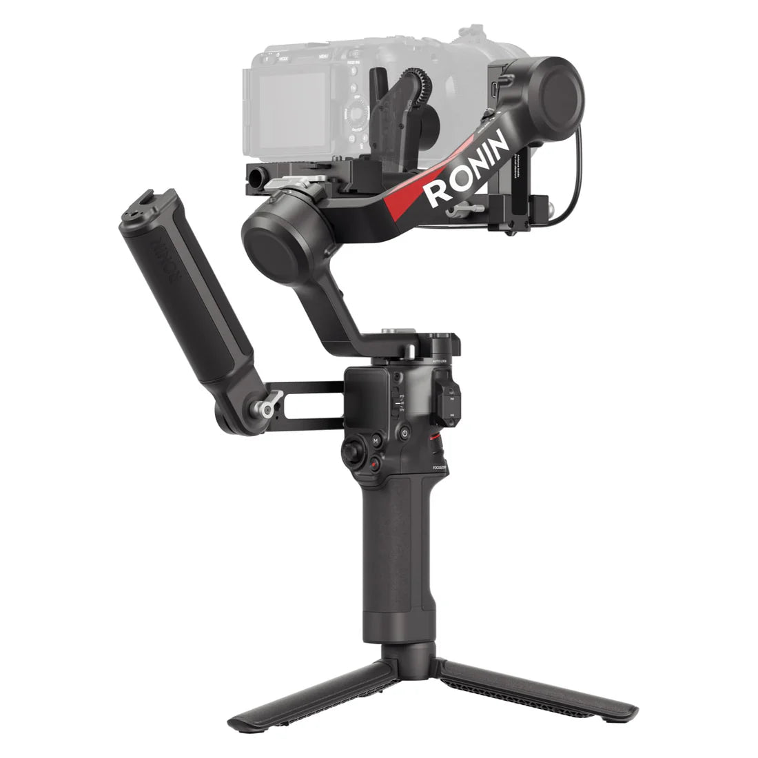 DJI RS 4, Stabilisateur de Nacelle à 3 Axes pour Caméras DSLR et sans Miroir Canon/Sony/Panasonic/Nikon/Fujifilm, Prise Verticale Native, Joystick à 2 Modes, Bras en Téflon + Moteur Focus Pro