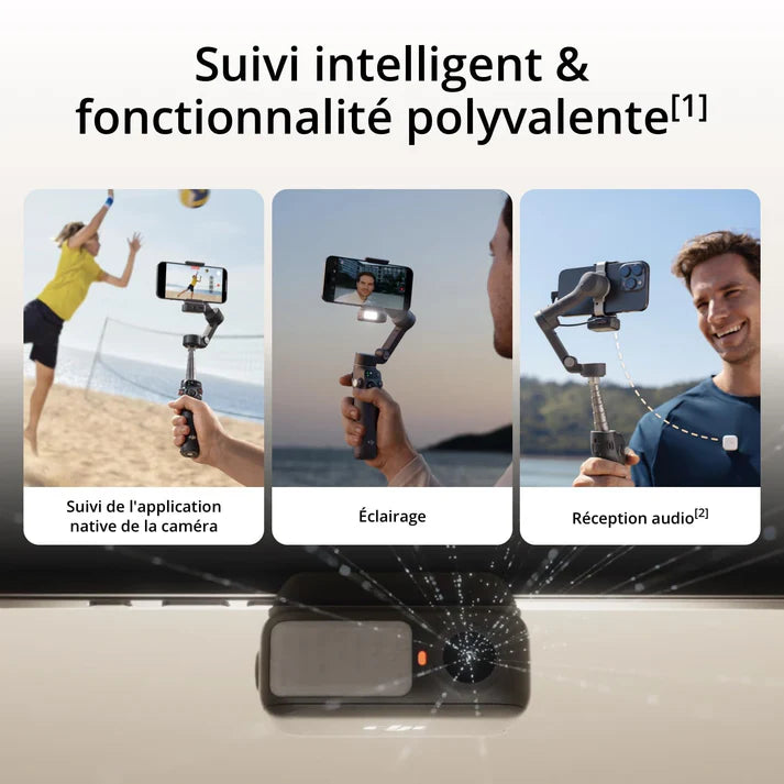 DJI Osmo Mobile 7P - Stabilisateur Pro avec module de suivi IA