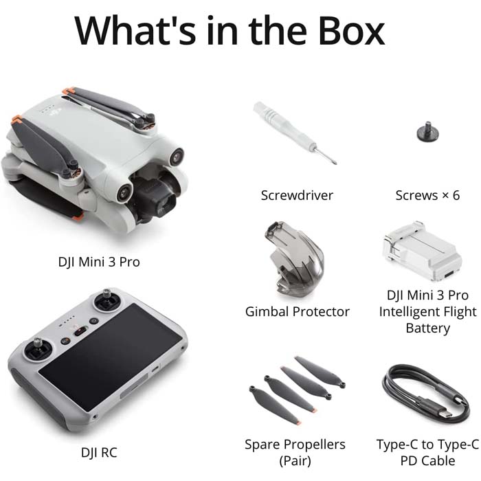 DJI Mini 3 Pro (DJI RC) – Drone avec caméra léger et pliable