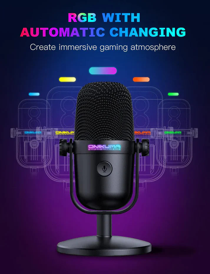 M830 - Microphone à condensateur USB pour Chanter, Discuter en Direct, Streaming