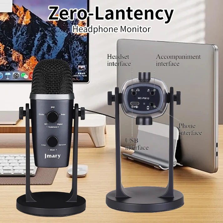 MC-PW10 - Microphone USB Pro Pour Téléphone et Ordinateur