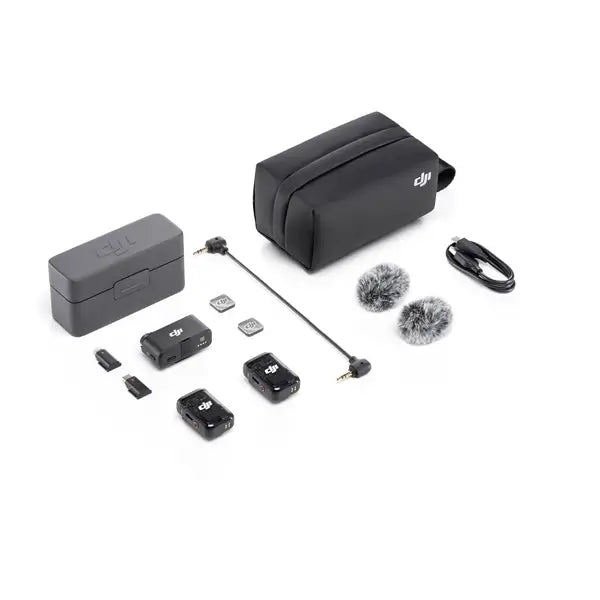 Micro cravate DJI Mic 2 – Microphone professionnel – écran OLED 1″ – réduction intelligente du bruit – portée 250m – 8Go – fixation magnétique – 18h d’autonomie – boitier de recharge