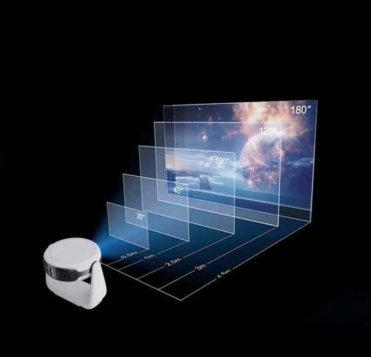 Projecteur intelligent K1 Android 11.0 4K Projecteur portable rechargeable DLP  avec mise au point automatique Keystone automatique WiFi HDMI Screencast OTT Lampe de nuit Lampe de camping et nombreuses fonctionnalités Fonctionne sur batterie