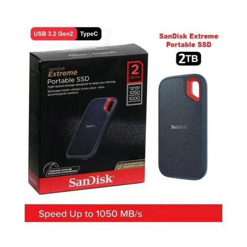 SanDisk Disque Dur Externe Extreme SSD 2To NOIR