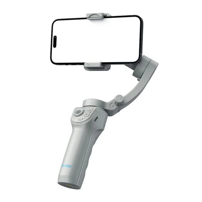 TOKQI M01 Support de téléphone à cardan 3 axes portable Stabilisateur d'enregistrement vidéo anti-tremblement pour smartphones, Vlogs, Tiktok, Yotube.