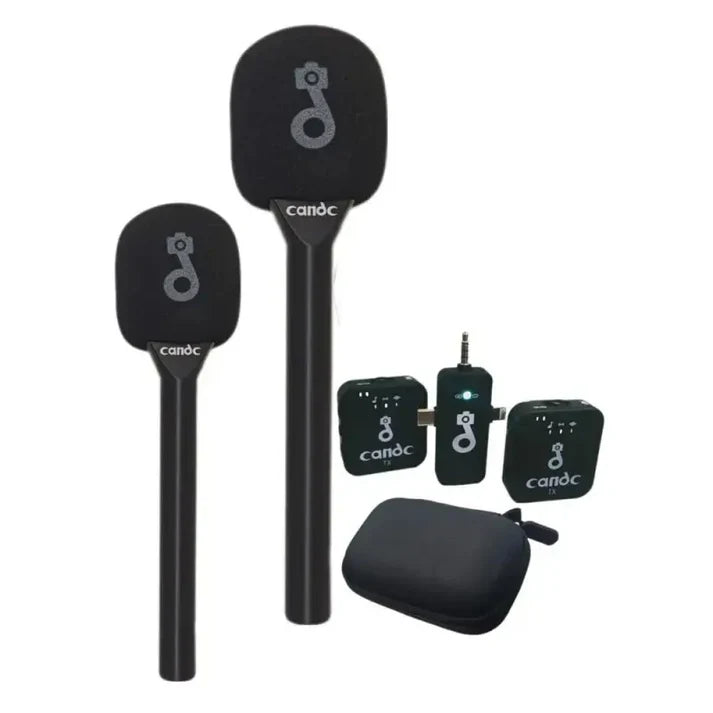 CandC Wireless Dual - Microphone double pour interview avec 2 émetteurs et 1 récepteur