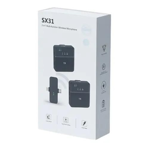 SX31 Microphone cravate sans fil  pour appareil photo, enregistrement en direct pour téléphone, ordinateur, cartes son, enregistreur vocal